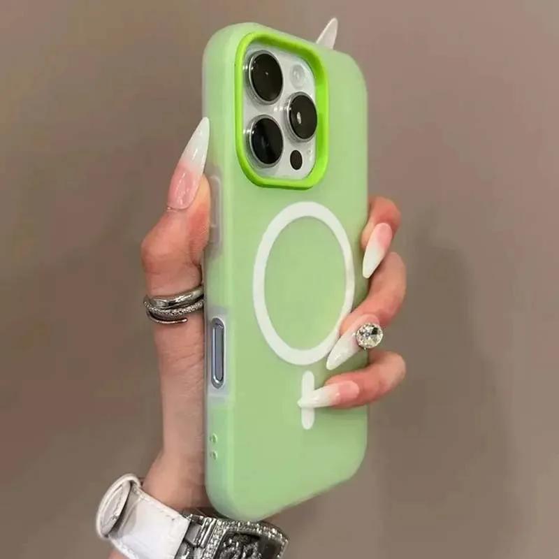 Luxury 2 IN 1 Candy Color Magnetic Phone Case For Samsung S26 S25 Ultra S24 FE S23 Plus Edge For Magsafe Wireless Charge Cover