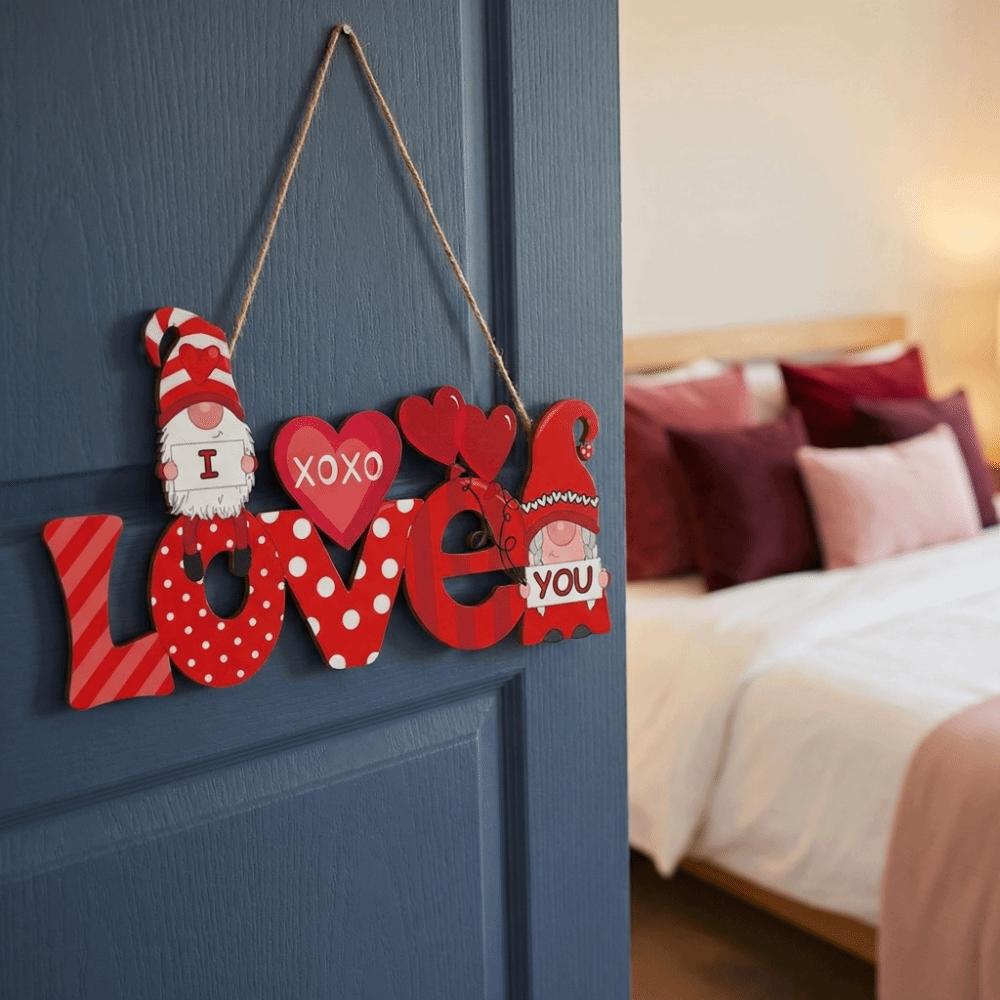 Sweet Love Door Pendant Exquisite Love Wall Hanging Valentine's Day Hanging  Background Prop