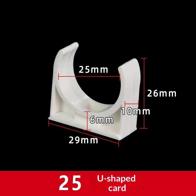 100 Pieces/Pack PVC Conduit Clamps For 16/20/25/32mm Pipes U-shaped Water Pipe Clamps