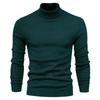 Højhalset Herre Afslappet Flerfarvet Behagelig Strikket Sweater Ny Efterårs- og Vinter Afslappet Herre Ensfarvet Pullover Sweater