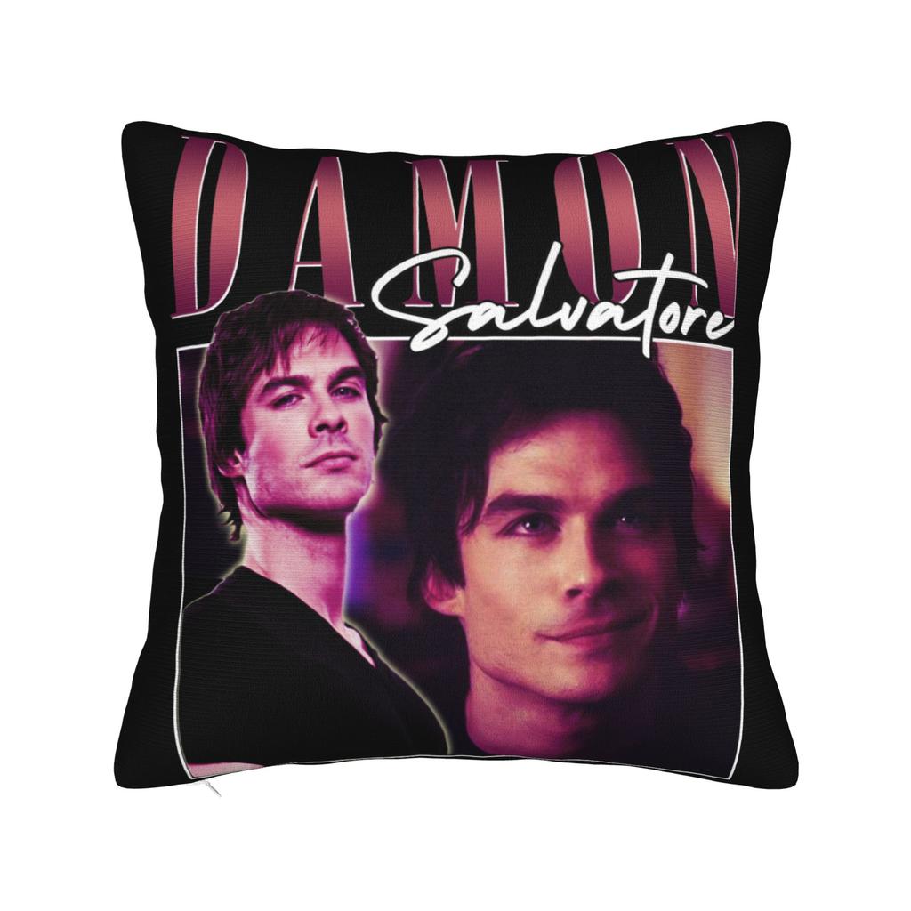 Ian Somerhalder Pillowcase Printed Polyester Cushion Cover Decorations Damon Salvatore Cat Throw Pillow Case Cover