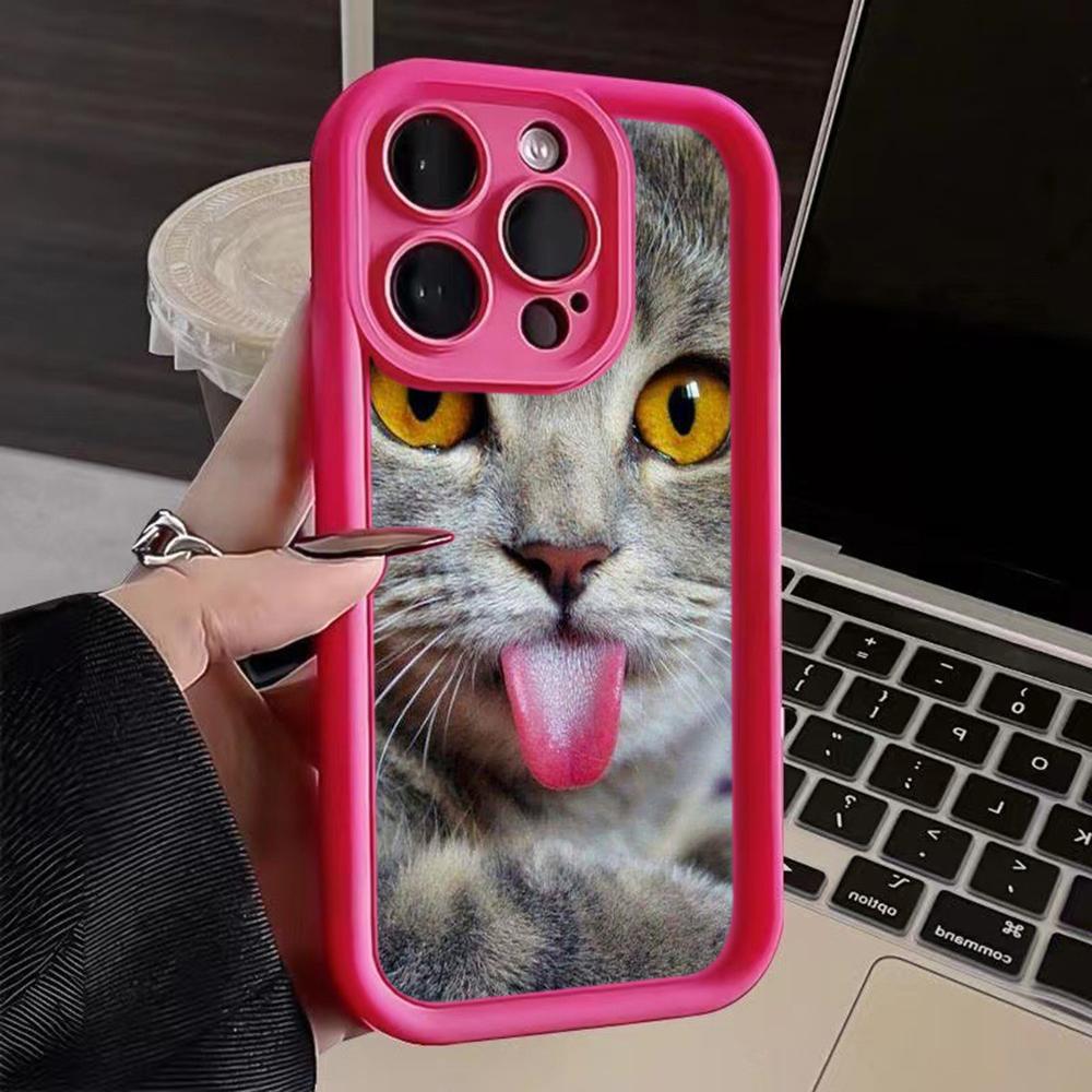 LZ3 Black Cat Green Eyes Silicone Phone Case for iPhone 11 13 14 15 16 Pro Max 7 8 16 Plus 12 mini XS Max XR Shockproof Back Cover