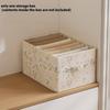 Printed Fabric Storage Box With Foldable Design For Closet Organization And Laundry Use
