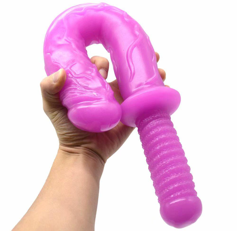 Bulky Dildo with Handle Dildo Long Masturbator Anal Plug Adult Sex Toys  Realistic Penis Monster Dick BDSM Fisting