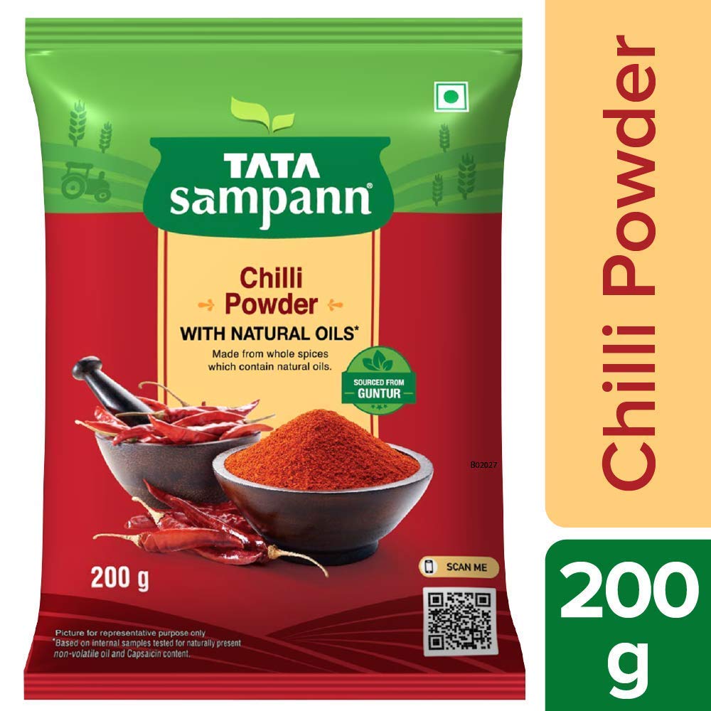 TATA Sampann Chilli Powder Masala 200g Pure Spice For Cooking Flavorful Dishes