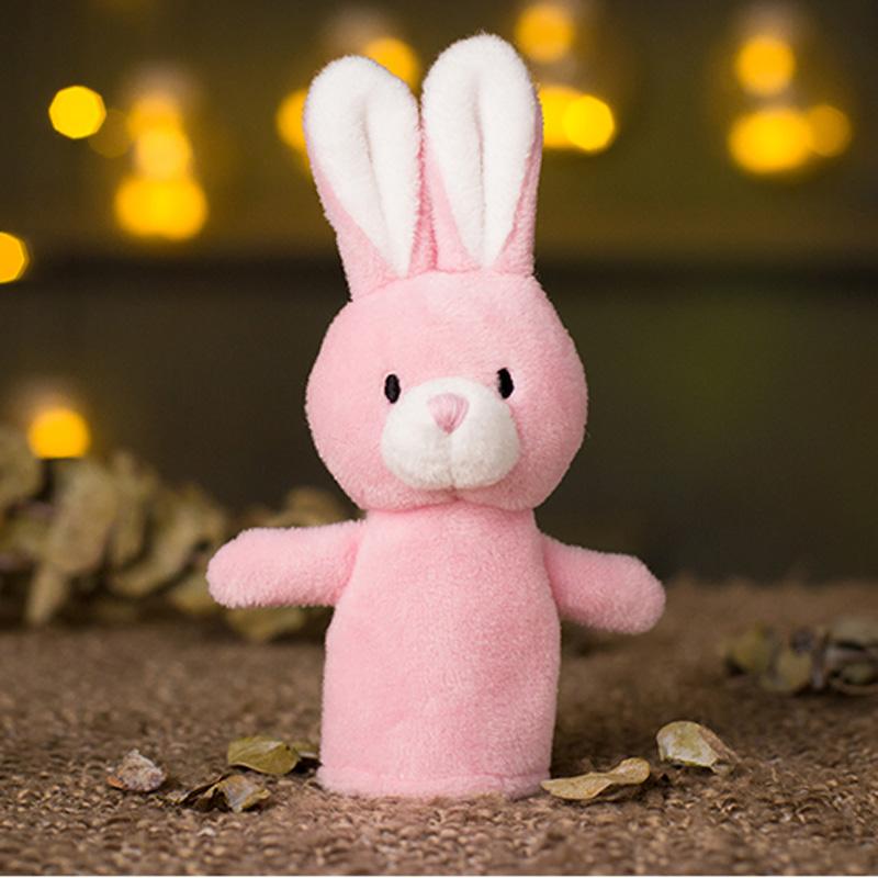 Marionnette à main dessin animé Marionnette à doigt Bébé Enfants Histoire Éducation précoce Poupée apaisante Jouet en peluche 9cm