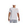 Under Armour T Shirts Men's White Crew Neck Moderate Straight Fit 1373998-100