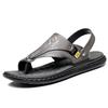 Fashion New Arrival Slippers Summer Mens Leather Flats Classic Roman Sandals Outdoor Beach Rubber Flip Flops Man Water Trekking Sandals