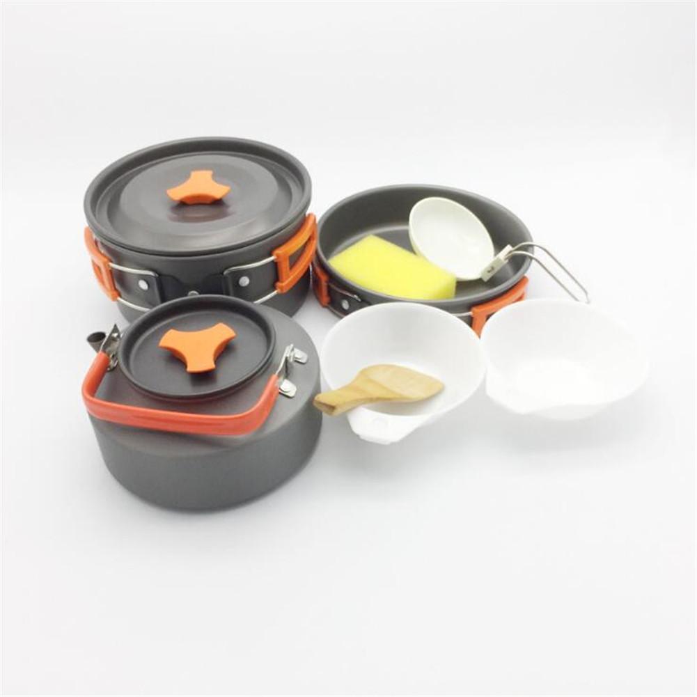 Outdoor Pot Set Camp Teapot Combination 2-3 Person Kettle Cooker Set