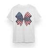 Men's T-shirt With Patriotic Bow Tie Motherhood Unisex White Cotton Oversize Tee