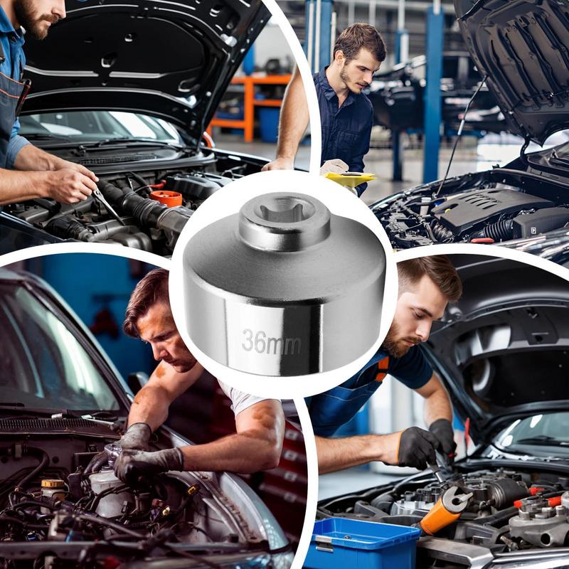 Car Oil Filter Remover Tool Oil Wrench Tool Oil Filter Tool Socket Remover 36mm Filter Cover Wrench Heavy Duty Oil Filter Cover