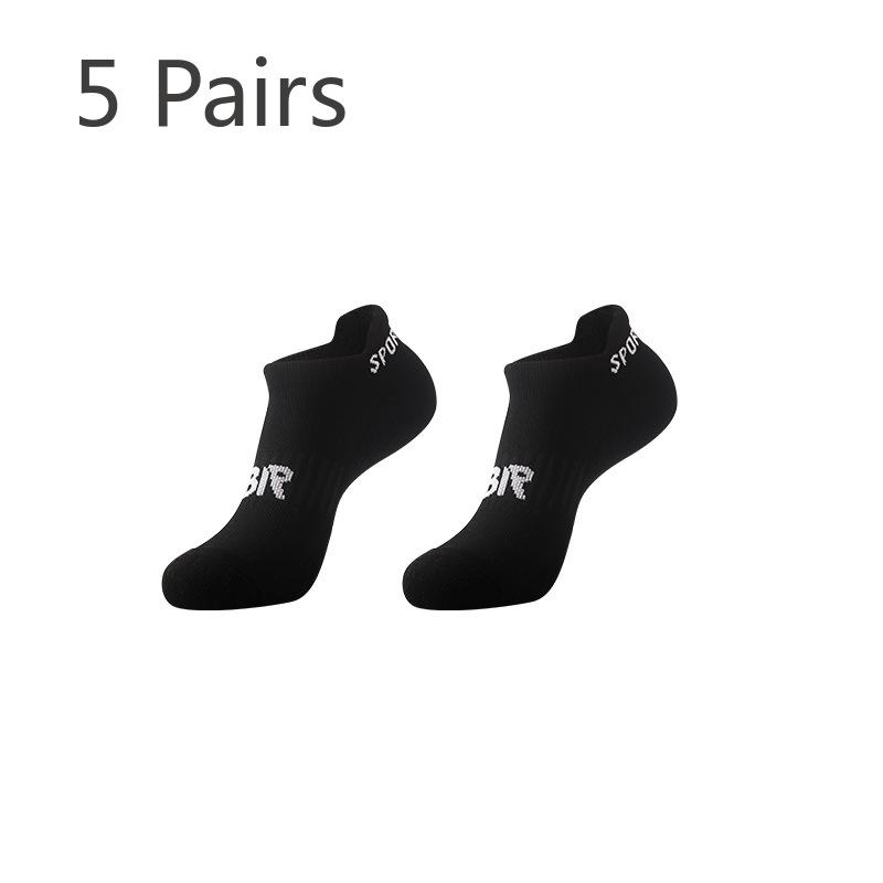 5 Pairs of Women's Cotton Thick Washcloth Bottom Marathon Running Professional Sports Socks