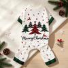 Red‑Black Check Reindeer Tree Print Dog Four‑Leg Jumpsuit, Green Check Cuffs Pet Pajamas