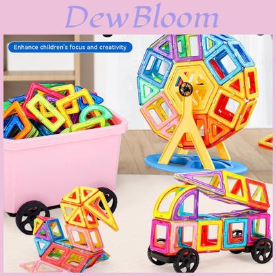 Conjunto de Blocos de Construção Magnéticos Para Meninos com Tema Colorido de Dinossauros Brinquedo Educacional