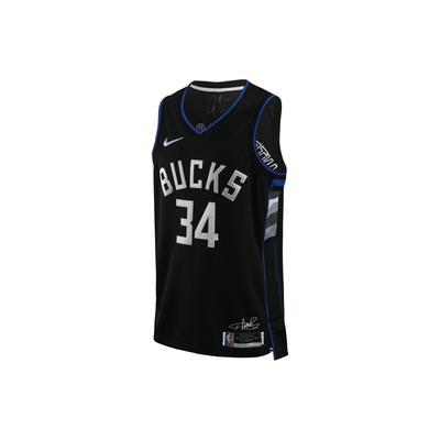 NBA Milwaukee Bucks Giannis Antetokounmpo MVP Jersey negro hombres ropa de calle DH8058-010