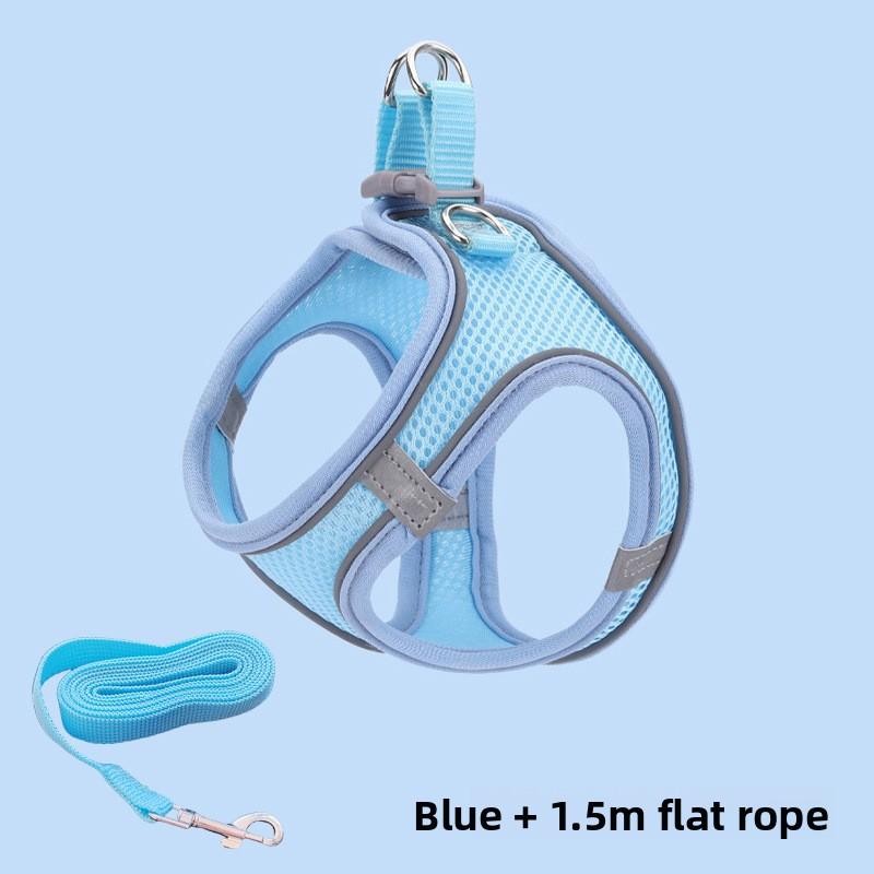 Pet Supplies: Vest Style Pet Chest and Back Straps, Reflective and Breathable Cat and Dog Leashes, Dog Walking Leashes