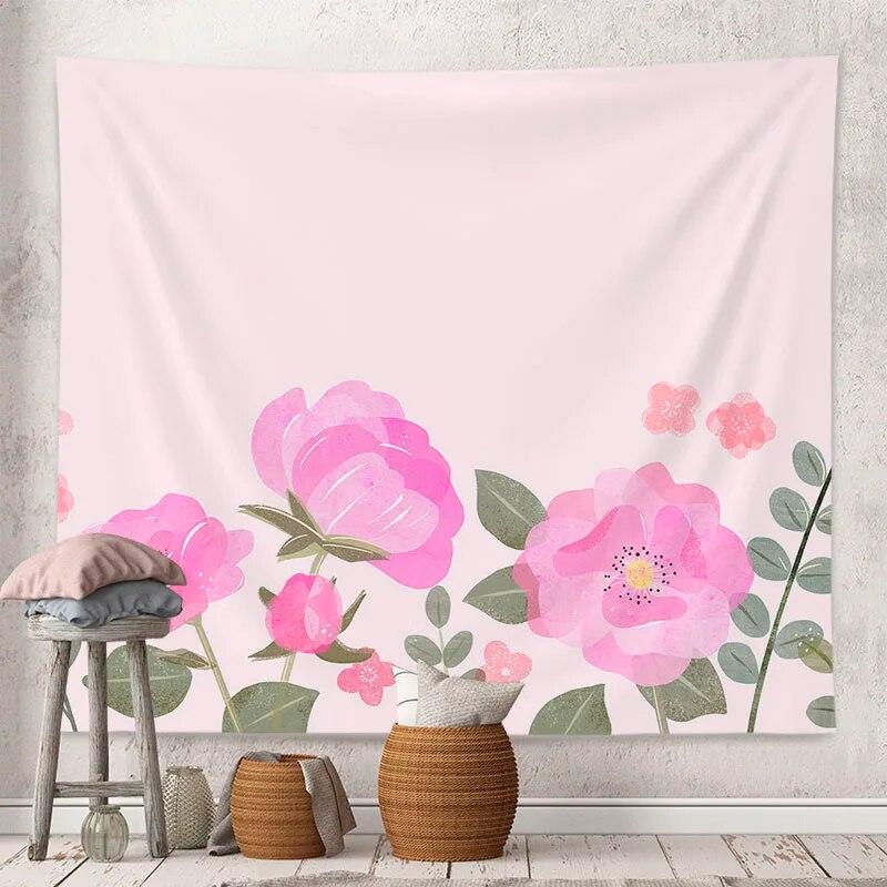 Decorative Tapestry Tulip Flowers Background Home Decoration Living Room Art Wall Covering