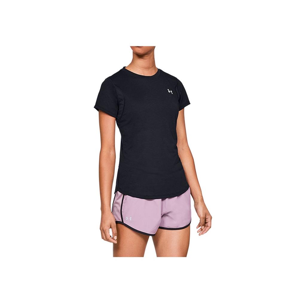 Under Armour Streaker Running Short Sleeve Tee Women Tops Black 1341520-001