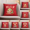 Festive Pillow Snake Living Room Sofa Car Office Waist Cushion Red Pillow Pillow Case Holiday Gift