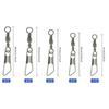 Brass Barrels Snap Swivels Rolling Balls Bearing Barrels Swivels with Safety Snap Fishing Tackle Fishing Line Connector