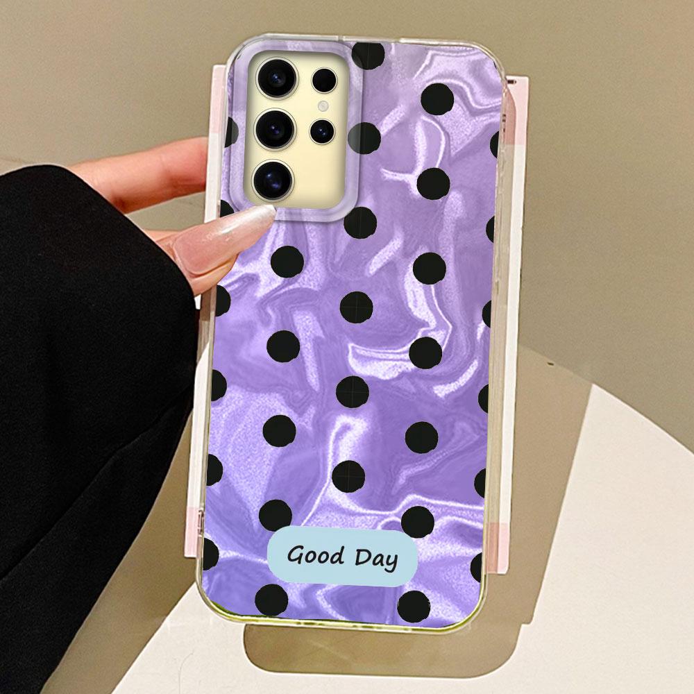Colorful Classic Black Dots Phone Case for Samsung Galaxy S25 S24 S23 S22 S21 FE Plus Ultra S25+ S24+ Shell Silicone Back Cover