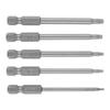 Szary końcówka do wkrętaka Torx T6 T8 T10 T15 T20 5 szt. 6,35 mm (1 / 4Inch) Stali stopowej