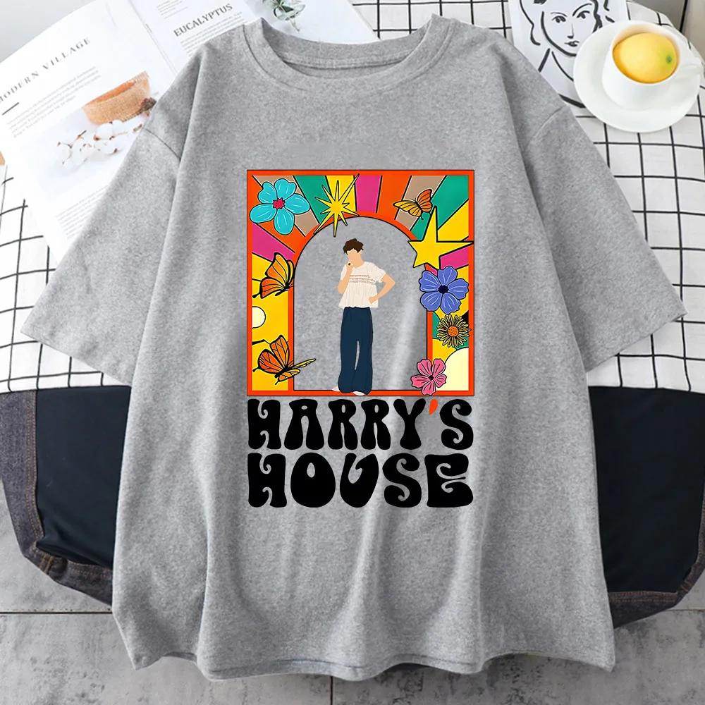 Harrys House Women Tshirts 100 Cotton Summer Unisexga Graphic Short Sleeve Tee Originality Slice of Life Print Individualization