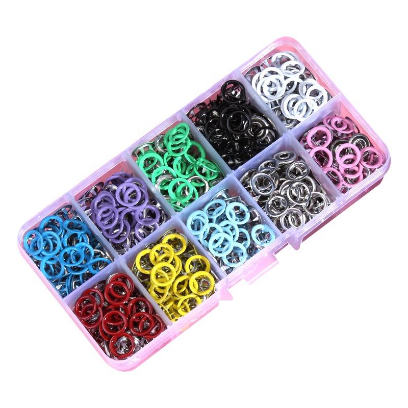 Premium Quality No-Sew Metal Prong Snap Fasteners Kit 9.5mm for Infant Clothes DIY Repair with Hand Tool