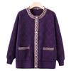 Middle-aged and Elderly Mothers Wear Spring and Autumn Sweater Jackets Elderly Clothes Old Lady Grandma Autumn Cardigan Sweater Jacket