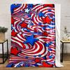 Patriotic Stars and Stripes Design Patterned Flannel Blanket Perfect for the Bedroom Living Room, Sofa, or a Little Nap