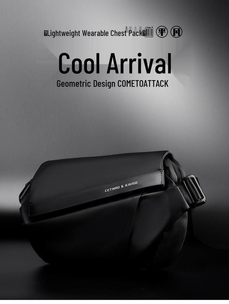 Men's Waterproof Crossbody Bag - 2026 Cycling & Workwear Fashion, Oxford Cloth, Chest & Shoulder Bag for Commuting