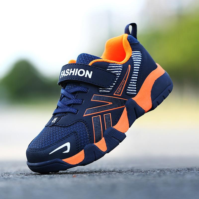 Boys' shoes spring and summer new breathable mesh medium and older children's casual shoes leather running shoes children's sports shoes