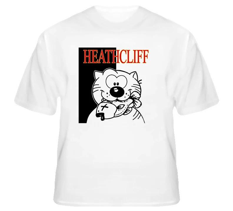 Heathcliff The Cat Cartoon Funny Cute Cool White Tshirt S