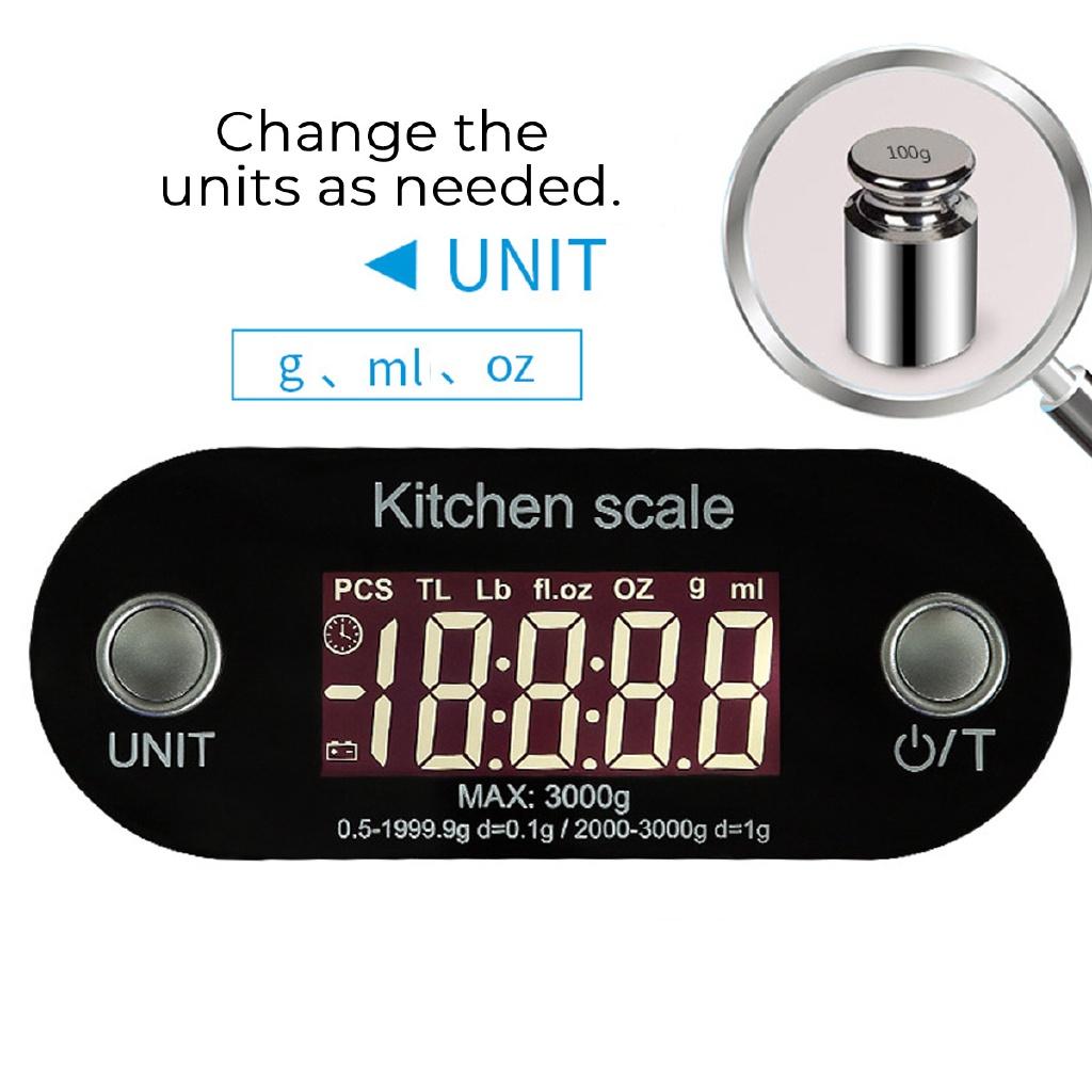 LCD Electronic Kitchen Scales Household Balance Cooking Measure Tool Stainless Steel Digital Weighing Food Scale 210 × 150 × 30mm