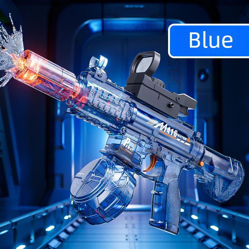 M416 Kids Electric Water Gun With Cool Light Long Range Automatic Continuous Shooting Squirt Gun Toy Children Summer Outdoor Toy