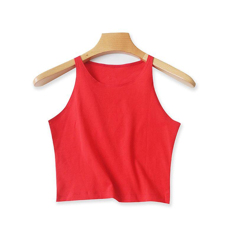 Inner Cotton Pullover Short Chic Multicolor Vest