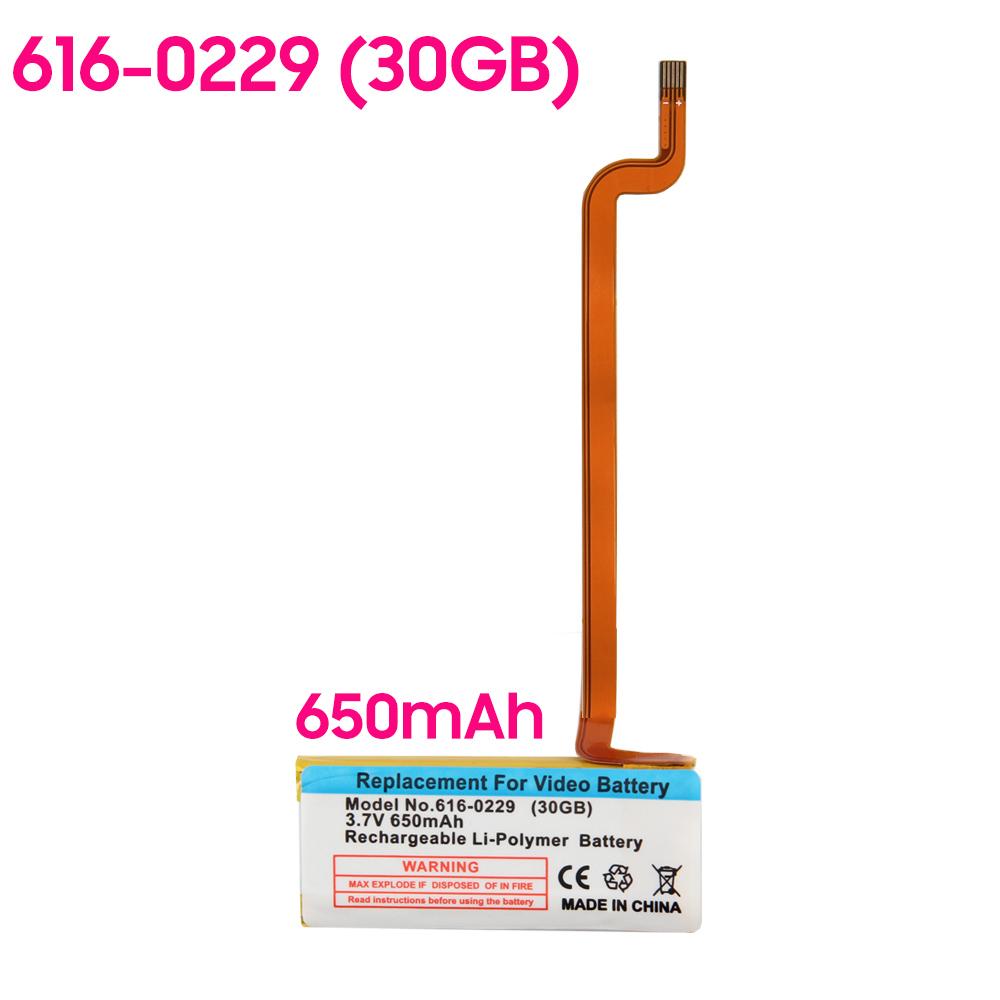 Rechargeable Lithium Battery For Ipod Classic Gen 6th 7th 80GB 120GB Thin 160GB  iPod 5th Video 60GB 80GB 616-0229 616-0232 616-0232 Battery