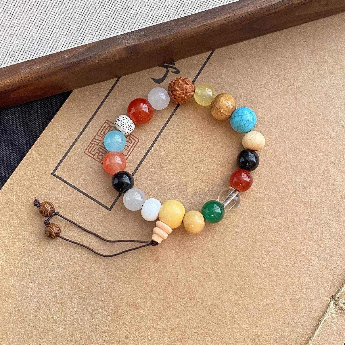 

Eighteen-Seed Bracelet Bodhi Colorful Rosary Plate To Play With National Style Men S And Women S Couple Bracelets