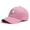 Cartoon Goose With Knife Embroidered Baseball Cap Soft Casual For Women Men Spring Summer Wide Brim Sun Hat