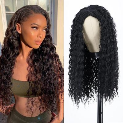 Afro Women Curly Black Wigs Synthetic Heat Resistant Fiber Long Kinky Curly Wigs Long Wavy Wigs for Party Cosplay Daily Use