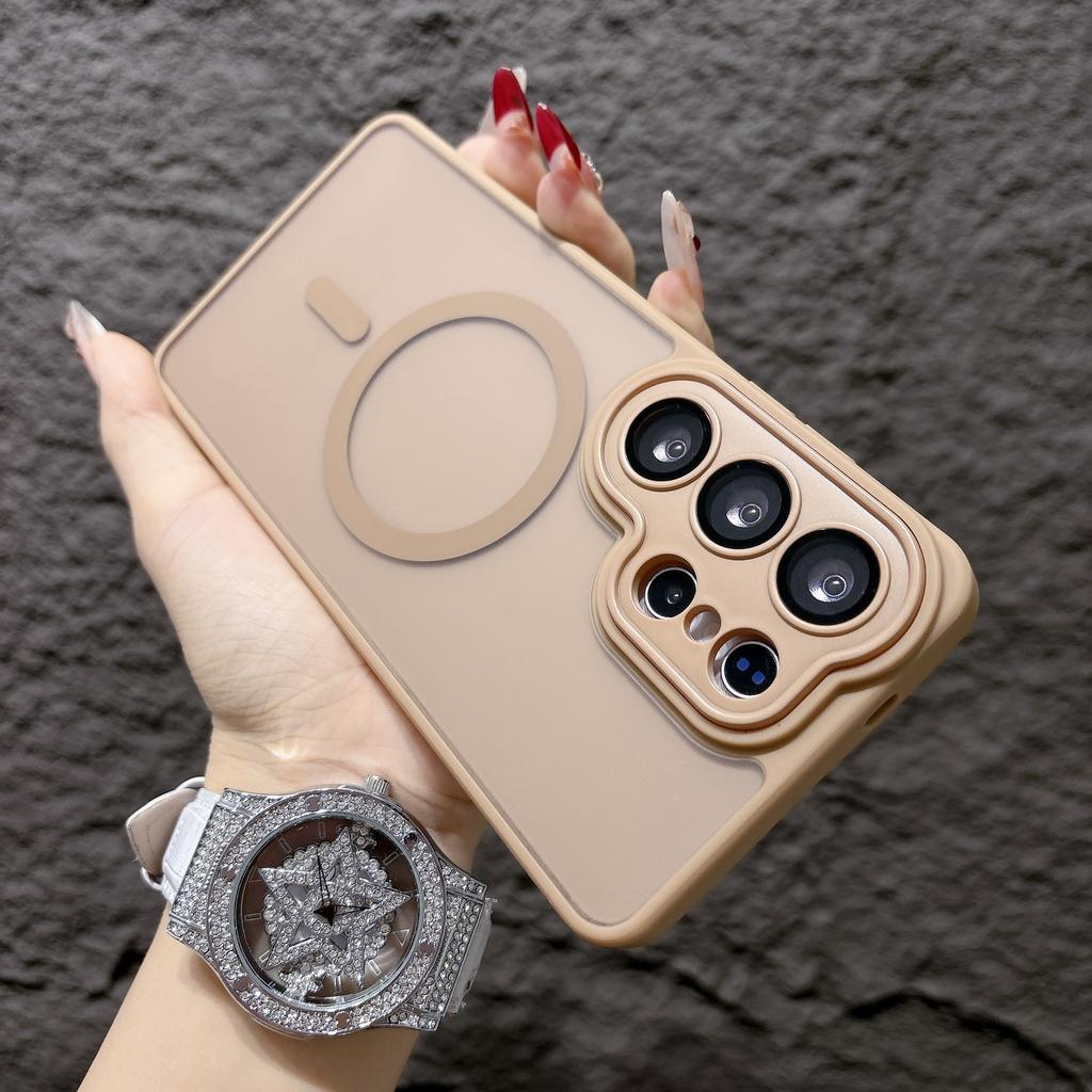 Luxury Matte Case For Samsung Galaxy S26 S25 S24 S23 Ultra Plus FE A56 A36 A26 A17 A16 S25Edge Magsafe Wireless Charge Cover