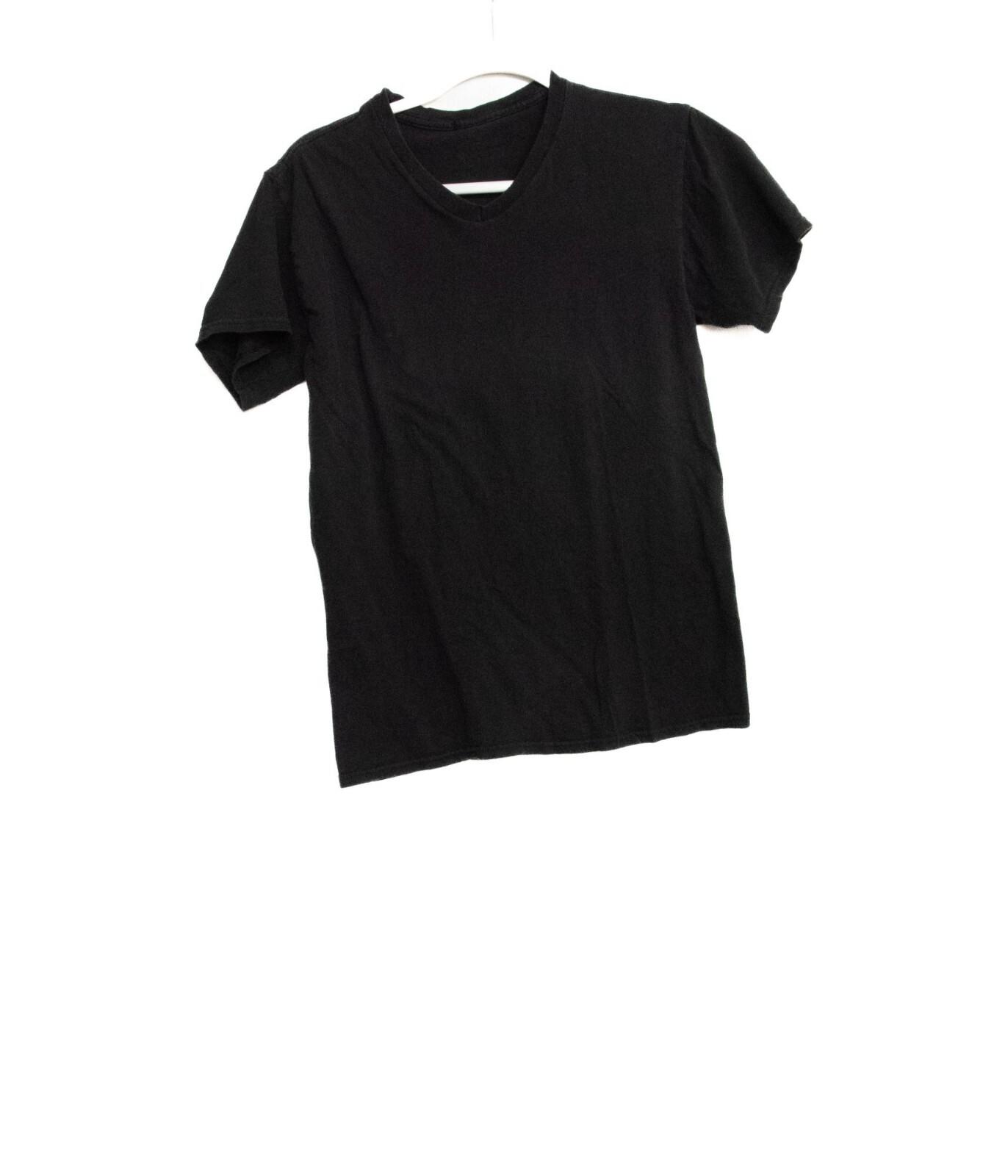 Black V-Neck Short Sleeve T-Shirt Size S M