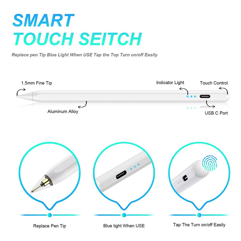 Professional CE FCC RoHS Pro Touch Pen Original Smart Stylus Pen Palm Rejection for Apple iPad  2024