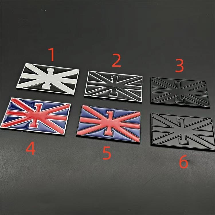 1pc 3D Metal British National Flag Emblem Decal Side Fender Rear Fender Badge Sticker for All Car There are Six Colors to Choose From