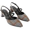 Charles & Keith Retro Comfortable Pointed Toe Chunky Heel Mary Jane Shoes 5.1cm Women shoes Gray CK1-60361331_GREY