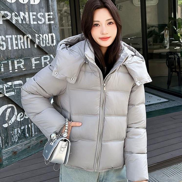 Puff cotton clothes women's winter new short hooded loose bread clothes thickened warm student jacket