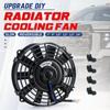 Universal 7 9 10 13 Inch 12V 80W 2100RPM Type S Straight Black Blade Electric Cooling Radiator Fan Kit