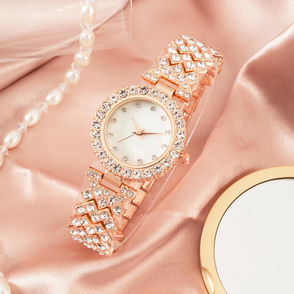 Korean Version Of Women'S Gypsy Star 12 Diamond Watch Douyin Explosion Diamond W Bracelet Simple Casual Watch