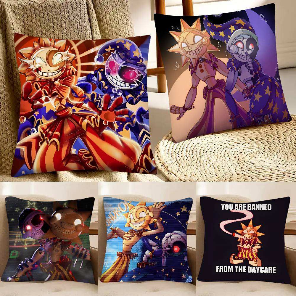 Sundrop And Moondrop Pillow Case Fashion Square Pillowcase Bedroom Sofa Room Ins Decoration Leisure