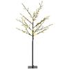 Cherry Blossom Tree with 120 Warm White LED Lights IP44 Indoor Decoration 17x17x120 Cm Black